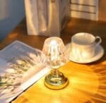 LED diamond crystal table lamp Night Light for Bed Room decoration living room atmosphere light Gift (2 X AAA Batteries) - Image 2