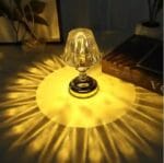 LED diamond crystal table lamp Night Light for Bed Room decoration living room atmosphere light Gift (2 X AAA Batteries)