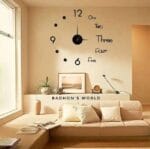 3D Wall Clock  for Living Room Decor Gold - Image 2