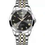 OLEVS 9931 Quartz Watch for Men Solid Stainless Steel Strap Rhombus