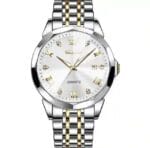 OLEVS 9931 Quartz Watch for Men Solid Stainless Steel Strap Rhombus - Image 2