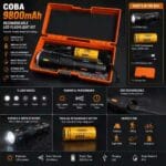 COBA 9800mAh Rechargeable LED Flashlight 🔦⚡