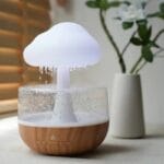 Rain Cloud Night Light Humidifier with Raining Water Drop Sound Oil Diffuser for Bedroom - Image 3