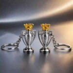 Crowned Champion Trophy Keychain